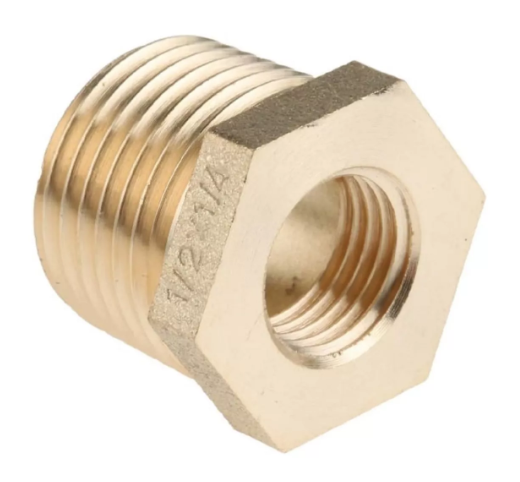 Pack 2 Bushing - Niple Latón 1/2 He X 1/4 Hi - Taumm-0