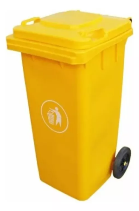 Contenedor De Basura 120 Litros Color Amarillo-0