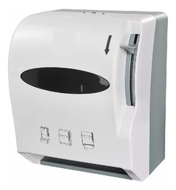 Dispensador Toalla Rollo Papel Palanca Y Llave Industrial-1