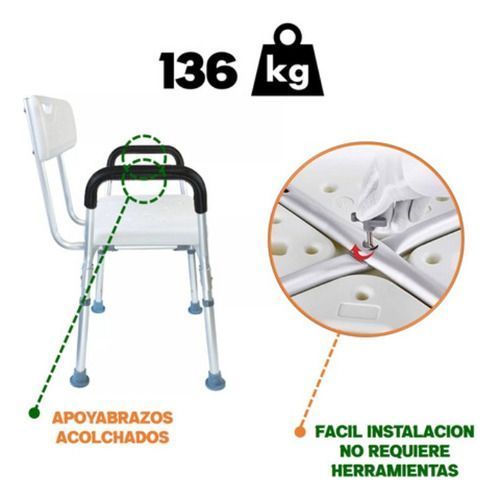 Silla Ducha Con Reposabrazos Y Respaldo-2