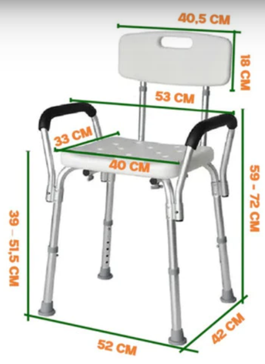 Silla Ducha Con Reposabrazos Y Respaldo-5