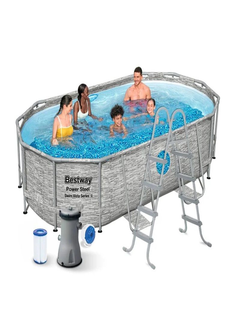 Piscina Estructural Oval Vista, 4.27m x 2.50m x 1.00m, CAP. 7.250 Lts; Bestway-0