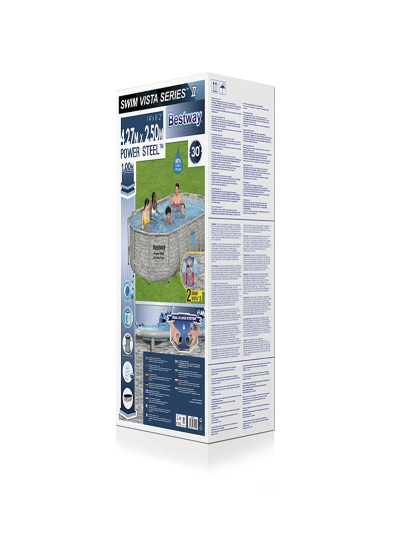 Piscina Estructural Oval Vista, 4.27m x 2.50m x 1.00m, CAP. 7.250 Lts; Bestway-6