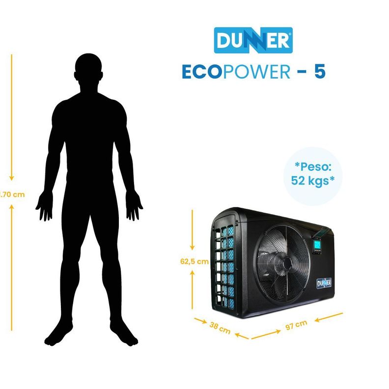 BOMBAS DE CALOR DUNNER ECOPOWER-5 PARA PISCINA DE HASTA 15M3-4