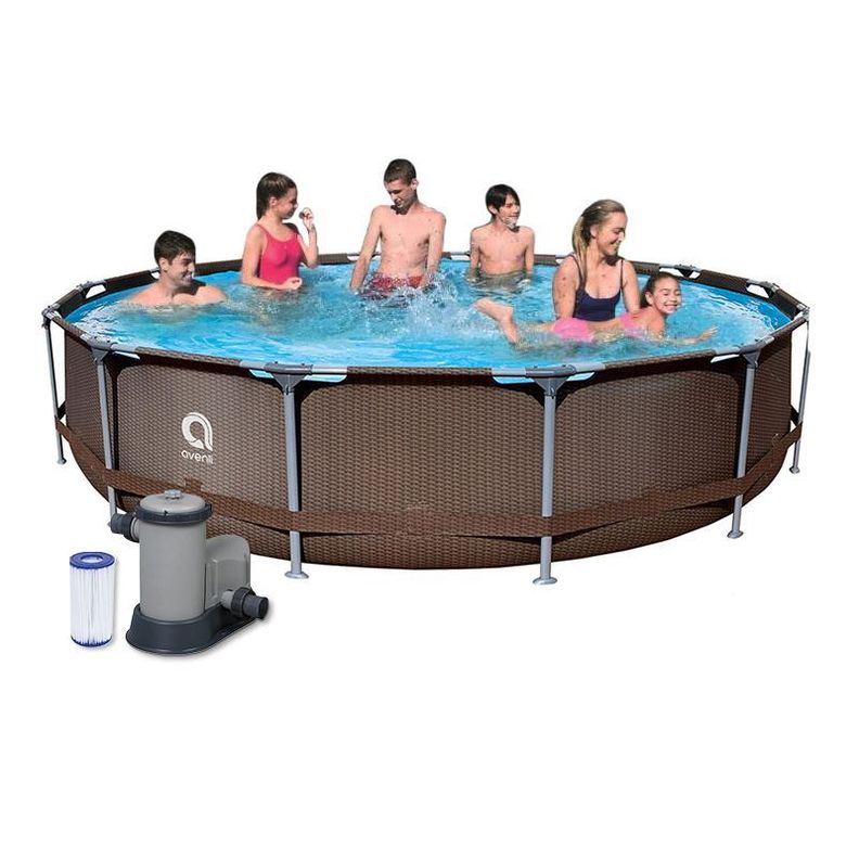 Piscina Estructural Round Steel en Ratán de 4.27m x 0.84m; CAP. 10.825 Litros; Marca Avenli-0