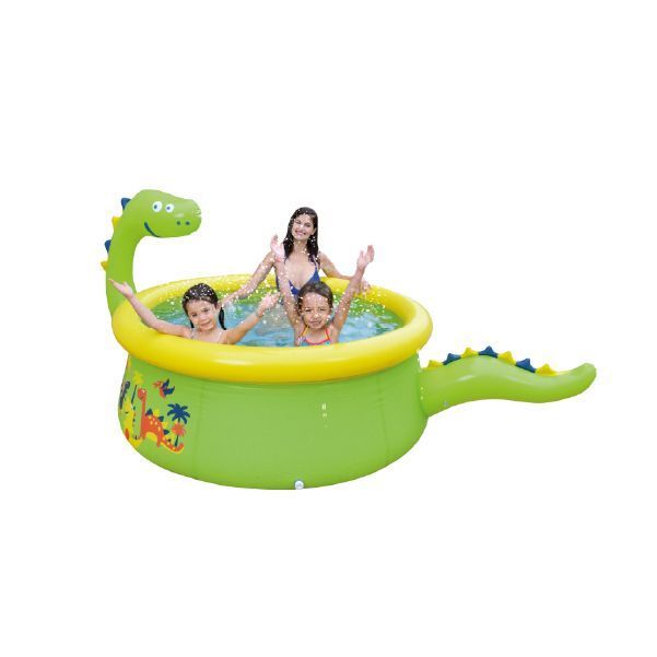 Piscina Inflable de Dinosaurio con rociador-0