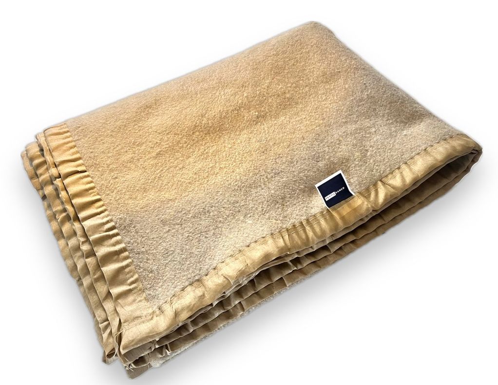 Frazada Térmica Lana Algodón Beige 1,5 plazas 600g/m2 - Textil Ranco-1
