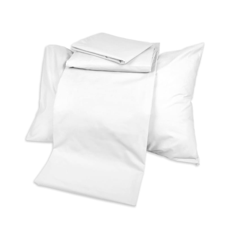 Juego de Sábanas 144 hilos Blanca hotelería 1,5 plazas-0