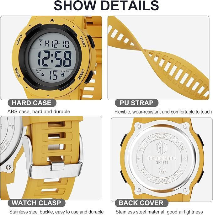 Reloj Digital Sport Y Casual Hombre Y Mujer Con Luz Y Alarma-3