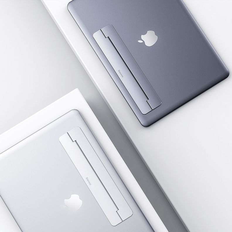 SOPORTE MACBOOK NOTEBOOK BASEUS PAPERY SILVER-2