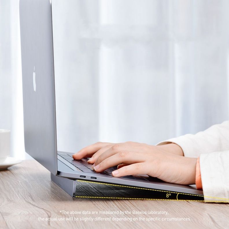 SOPORTE MACBOOK NOTEBOOK BASEUS PAPERY SILVER-3