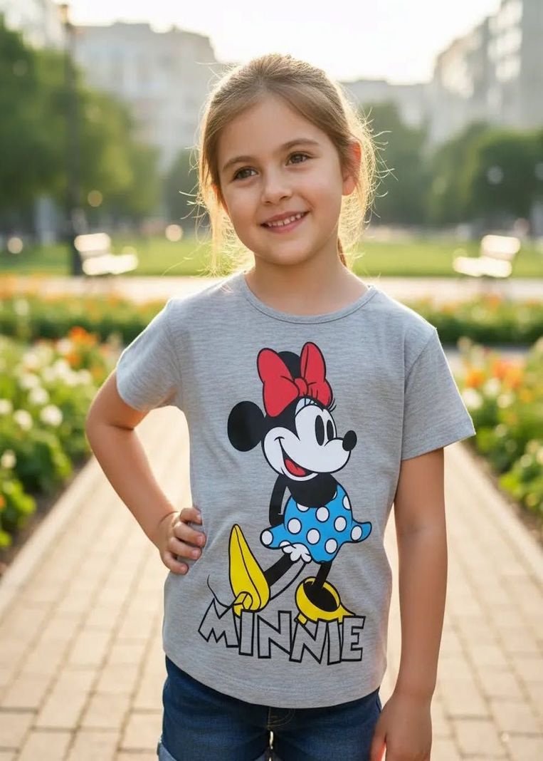 Polera Minnie Mouse color Gris talla 4