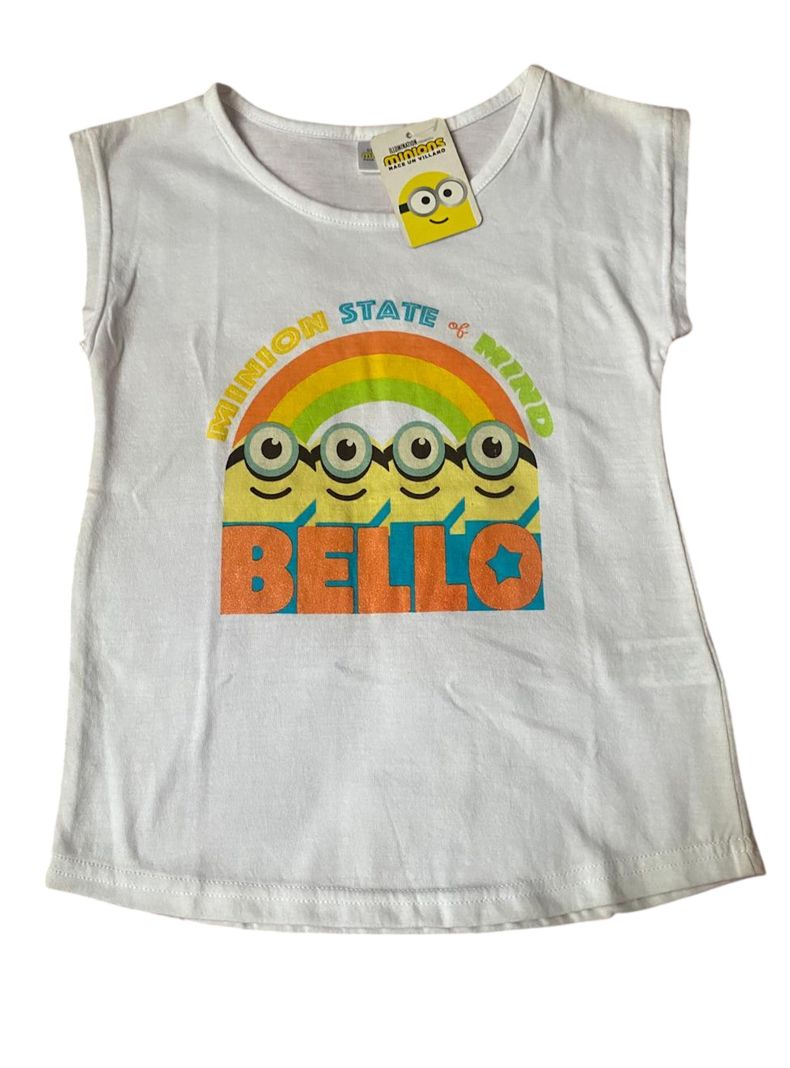 Polera de nina talla 6 diseno Minions