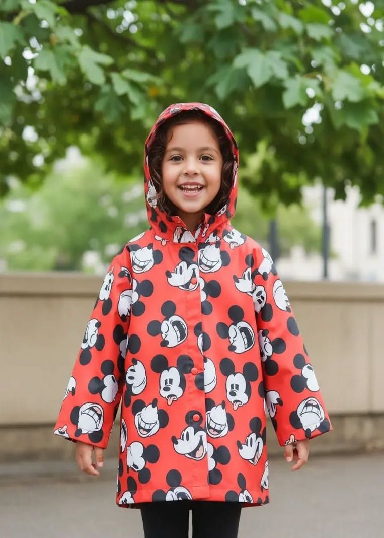 Chaqueta Impermeable Mickey Mouse Talla 4 Rojo 8