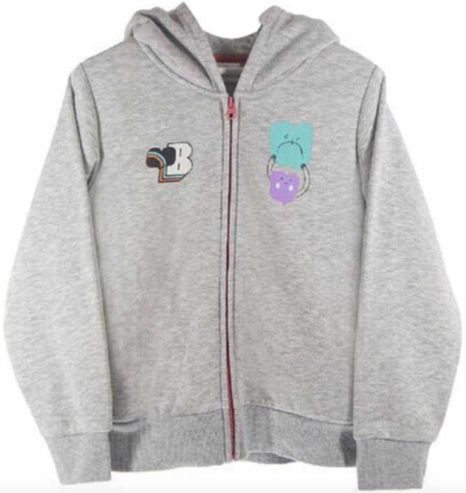 Poleron Bia Disney Talla 10 color gris con capucha