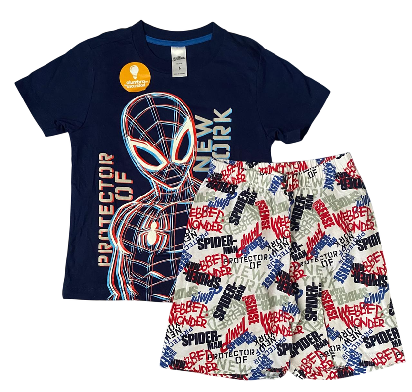 Pijama Spiderman brilla en la oscuridad-0