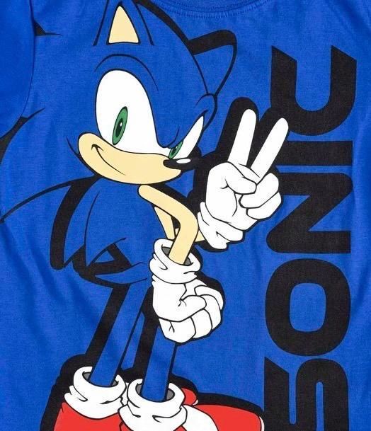 Polera Sonic color Azul Diversas Tallas-2
