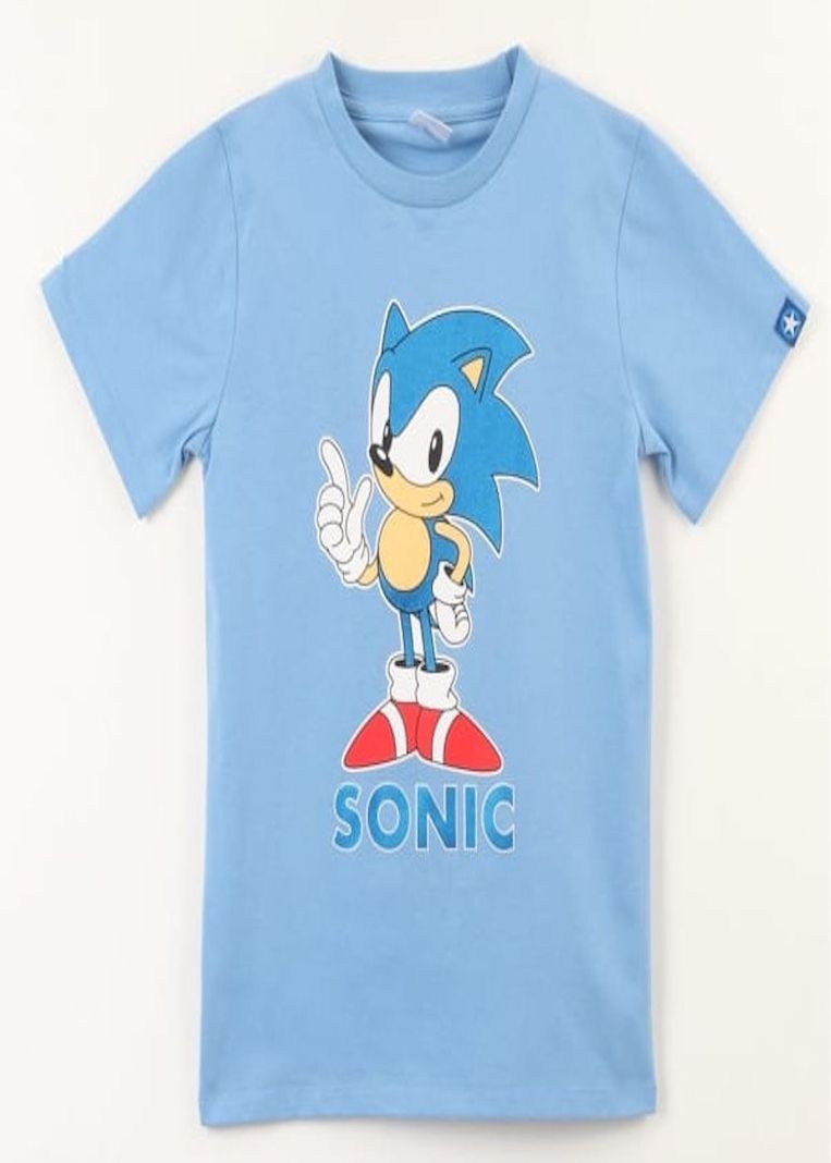 Polera Sonic Tallas 10 y 12 Celeste