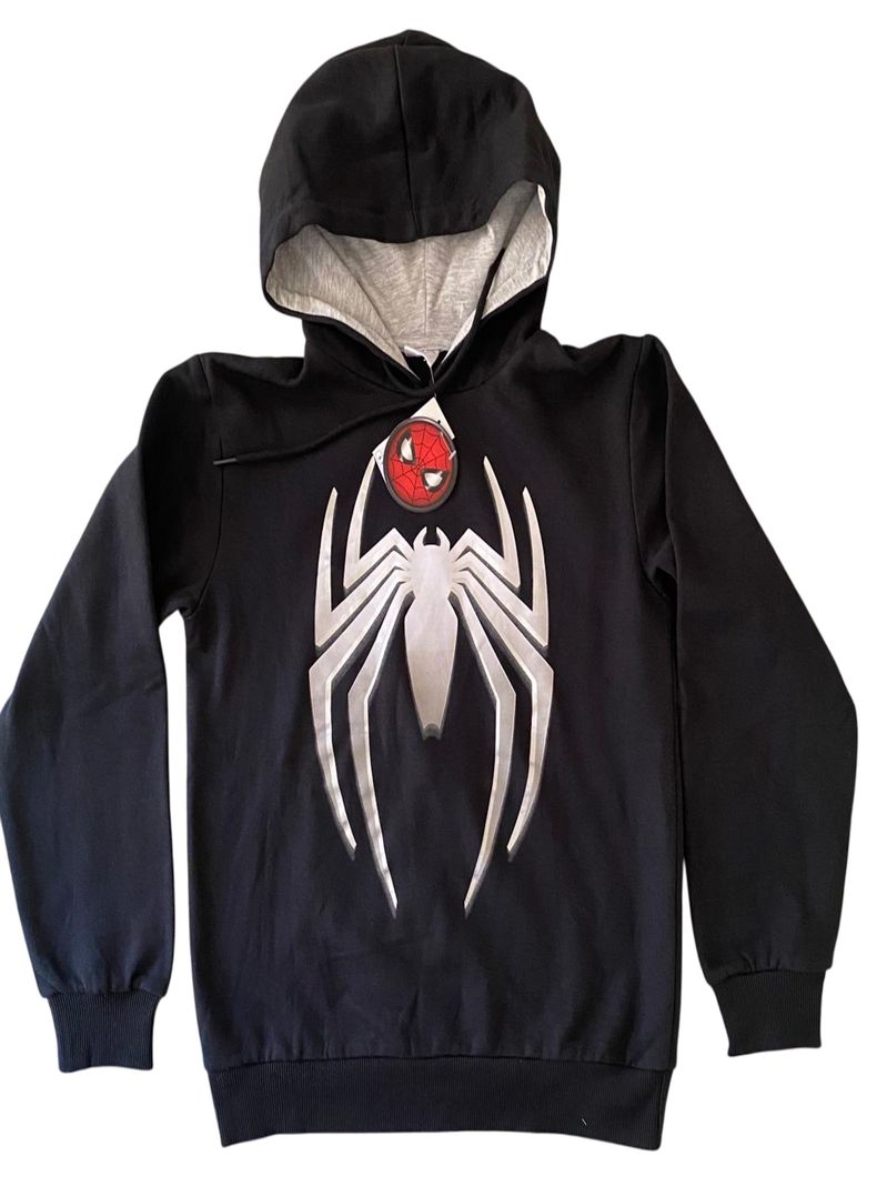 Poleron Spiderman Talla 14 color negro-0