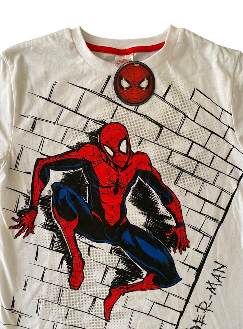 Polera Spiderman Talla 14 color blanco-2