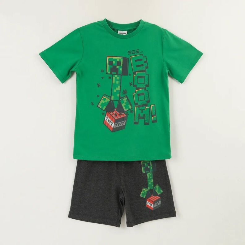 Pijama Minecraft Talla 6 Verde