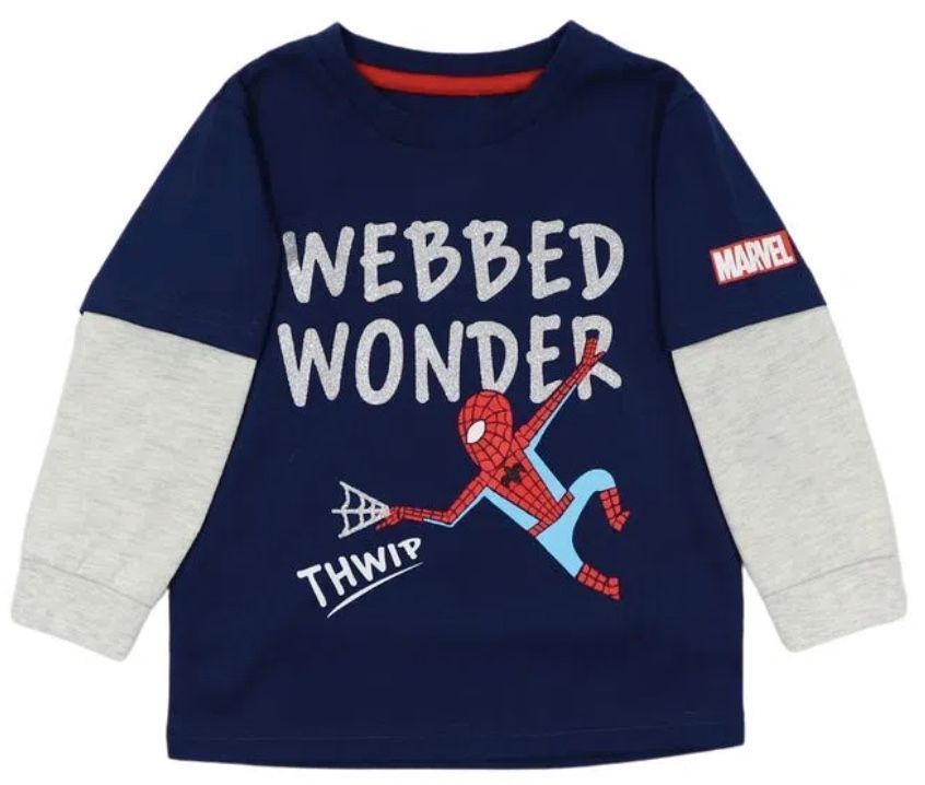 Polera Spiderman talla 3 y 3X-0