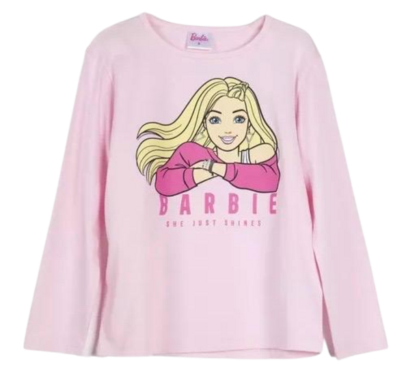 Polera Barbie Manga Larga Talla 8-0