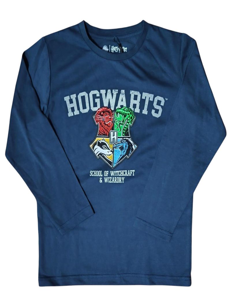 Polera manga larga talla 8 diseno Hogwarts Harry Potter