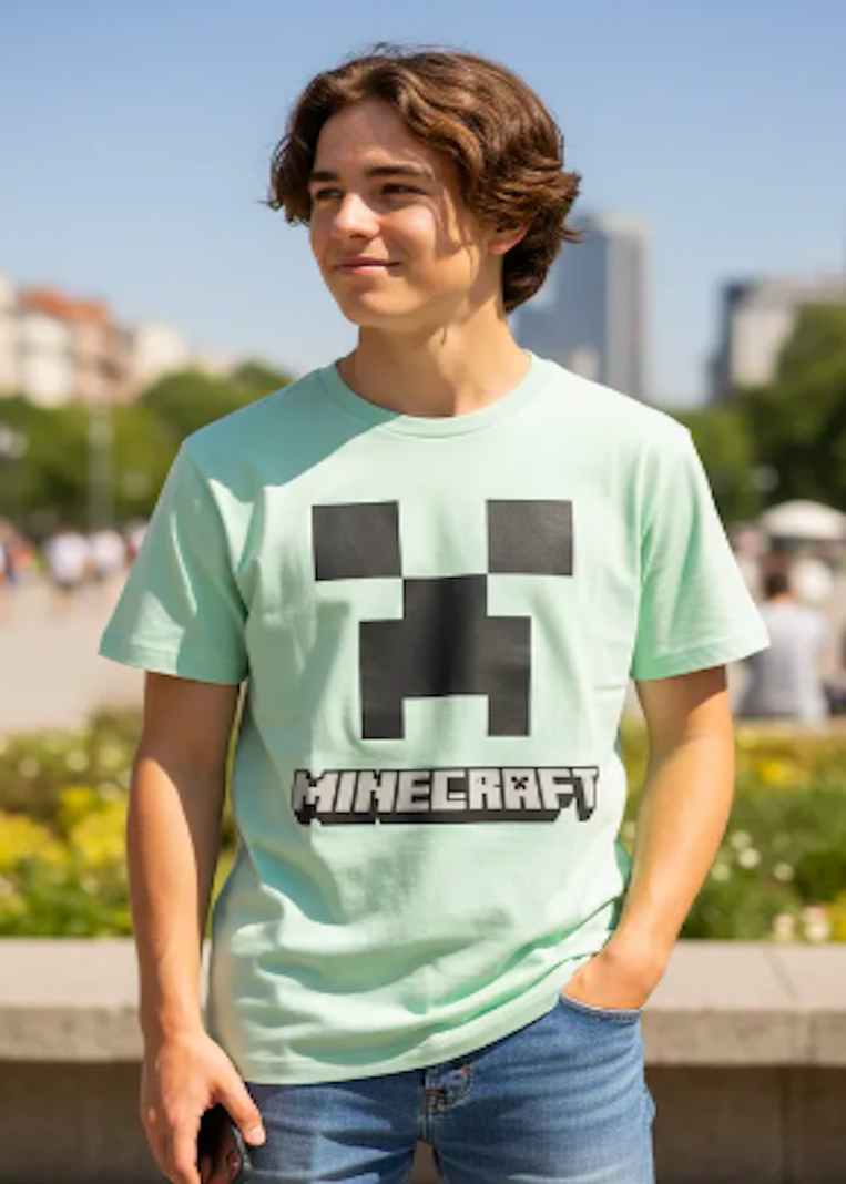 Polera Minecraft tallas 8 y 10