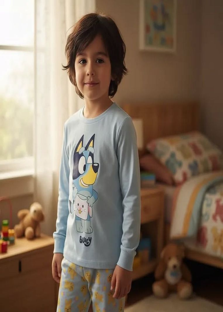 Pijama Bluey Talla 6 Celeste