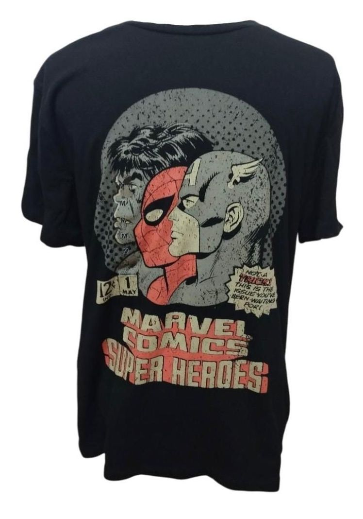 Marvel polera talla M Hulk, Spiderman, Cap America-2