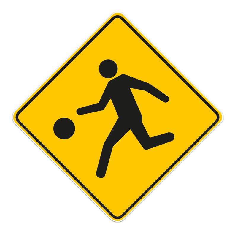 Señal niño jugando 0.6x0.6 alum gip-0