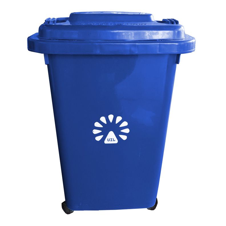 Basurero frankfurt 50lt c/tapa azul lorenzini