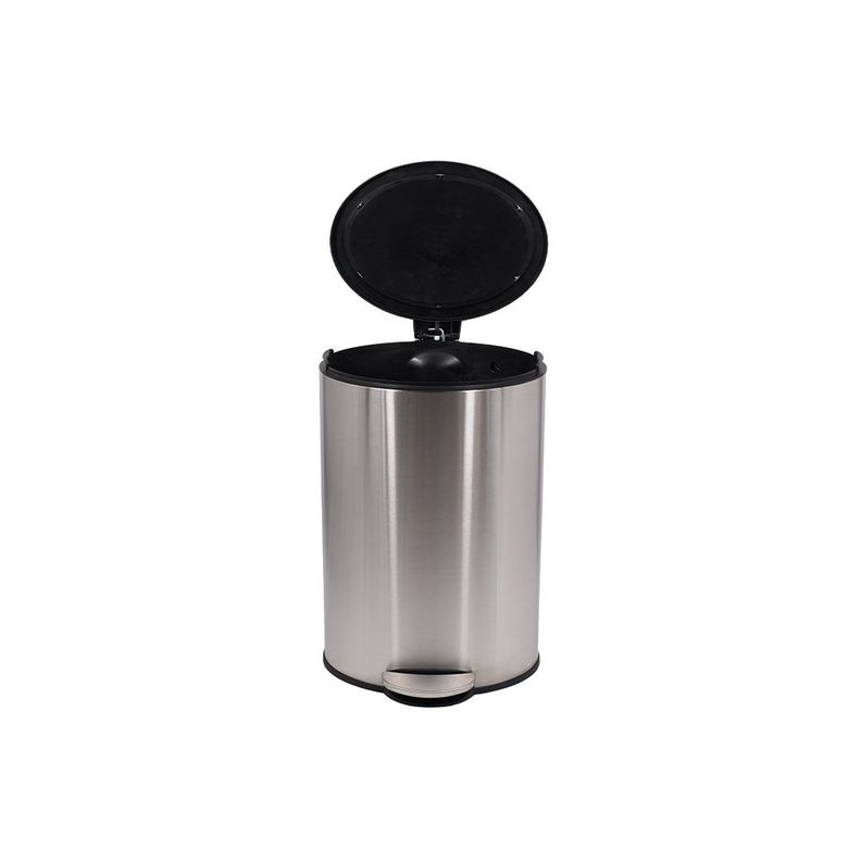 Basurero Acero Inox. Ovalado con pedal 40 Lt-1