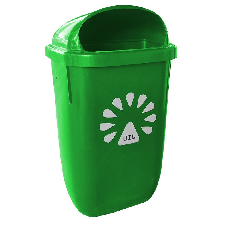 Basurero 50lt muro verde lorenzini