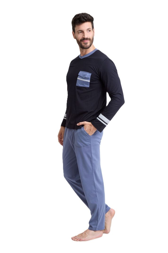 BECKIL COD 3126 PIJAMA ALGODON DELGADO CLASICO BOLSILLO-0