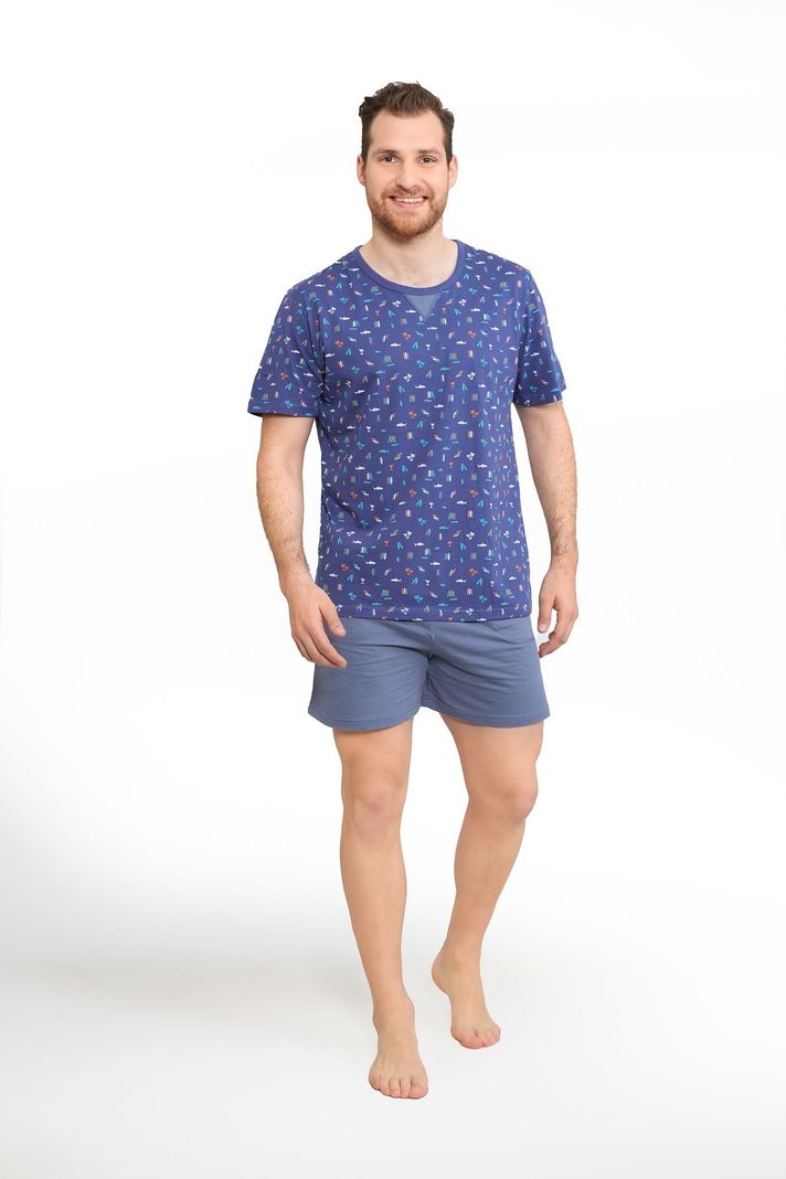 BECKIL COD 3134 PIJAMA SHORT ALGODON JERSEY POLERA ESTAMPADA-2