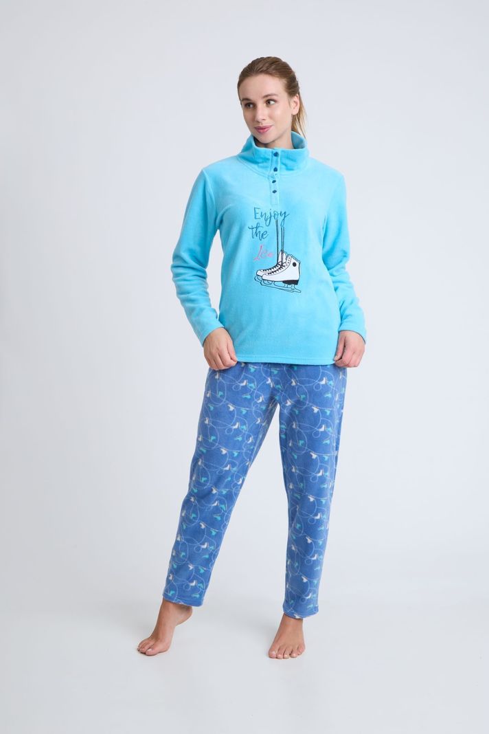 BECKIL COD 1771 PIJAMA POLAR ESTAMPADA CON CUELLO Calipso L