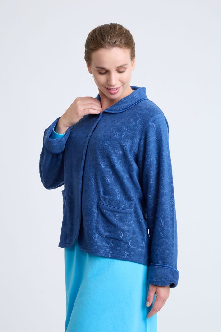 BECKIL COD B113 MANANITA POLAR DISENO CORAZONES Azul S