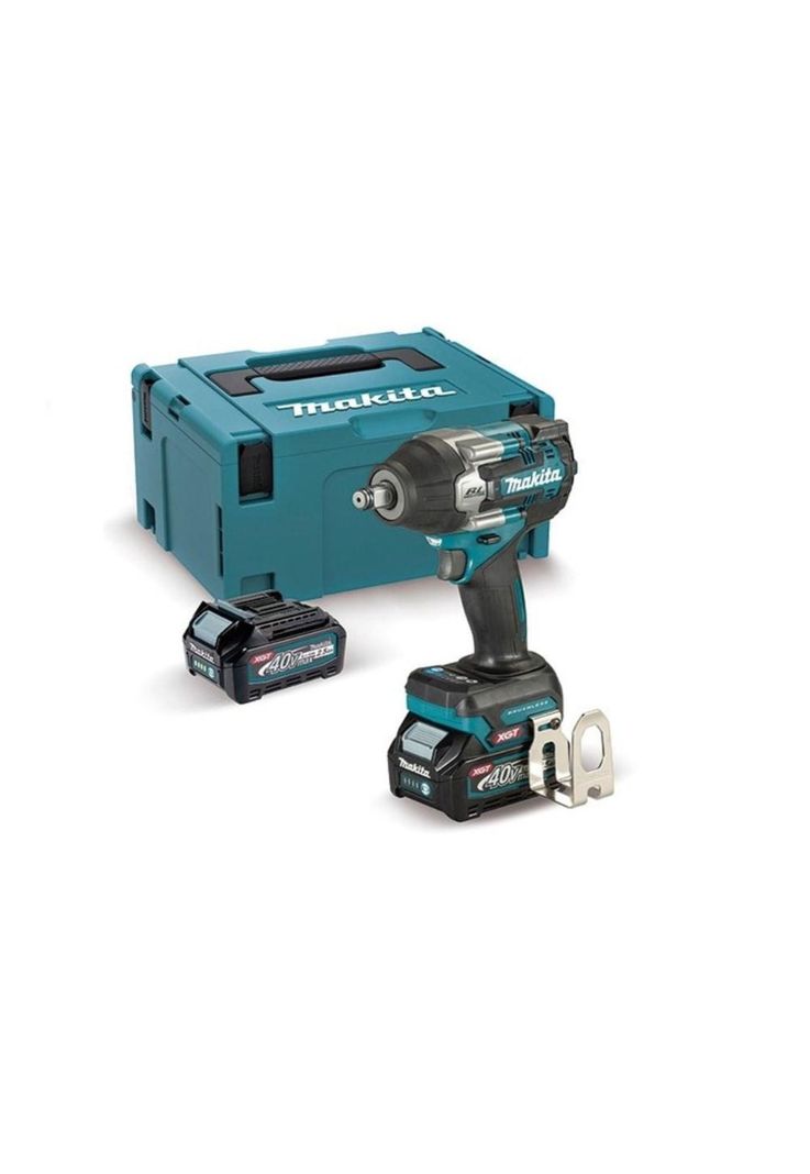 Llave de Impacto Inalámbrica 40V + 2 Baterías + Cargador + Makpac TW007GM201 Makita-0