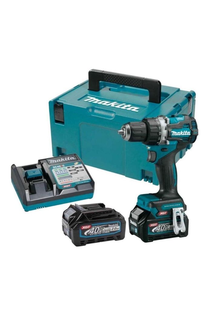 Taladro Atornillador Inalámbrico 40V + 2 Baterías + Cargador + Makpac DF002GA201 Makita-1