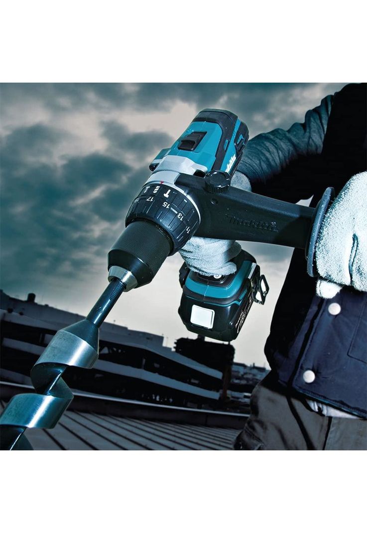 Taladro-Atornillador C/Percusión 13 mm. Inalámbrico 18V DHP458Z Sin Batería Sin Cargador Makita-7