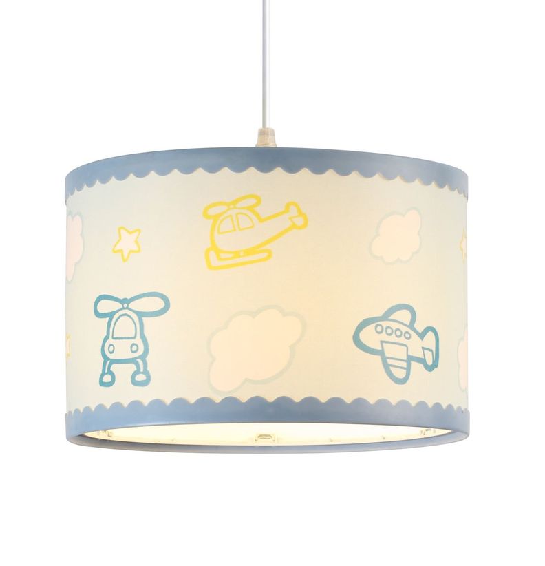 LAMPARA COLGANTE AZUL E27 1X40W-0