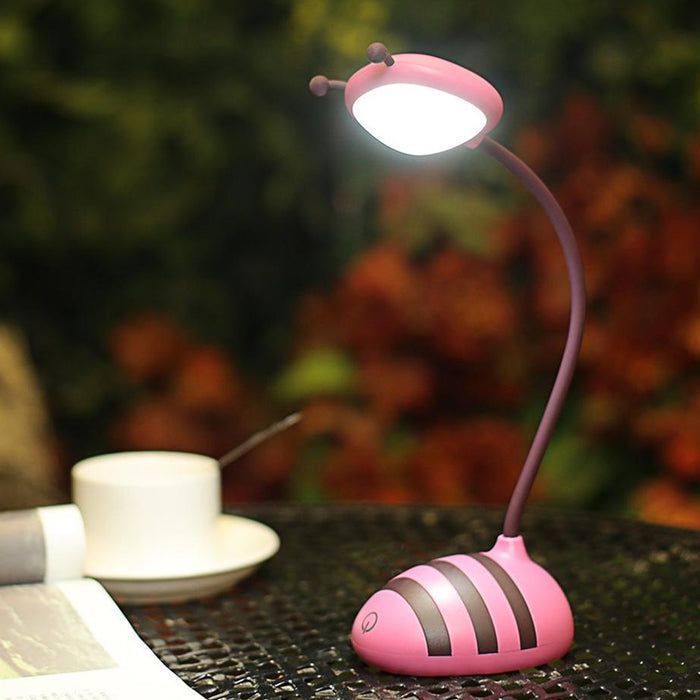 LAMPARA SOBREMESA ABEJA LED ROSA USB 1X3W-1