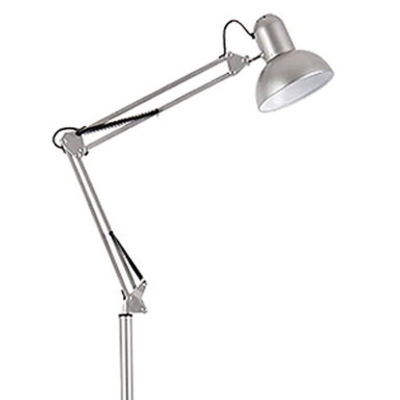 LAMPARA DE PIE AJUSTABLE PLATA 1X60W E27-1