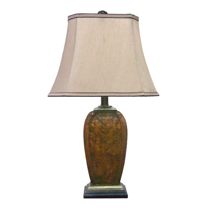 LAMPARA SOBREMESA CLASICA COBRE ENVEJECIDO E27 1X60W-0