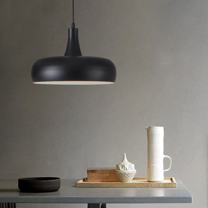 LAMPARA COLGANTE NEGRA E27 1X60W-1