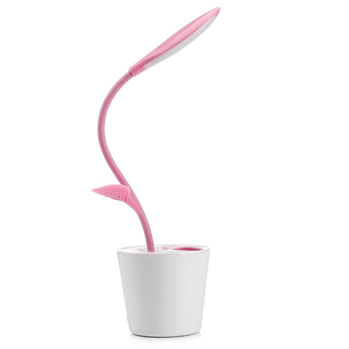 LAMPARA DE SOBREMESA PLANTA ROSA LED USB 1X3W-0