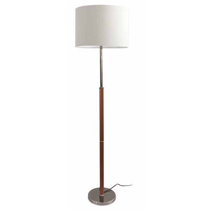 LAMPARA DE PIE ECO CUERO CAFÉ 1X60W E27-0