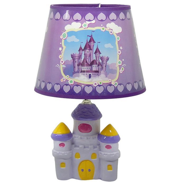 LAMPARA VELADOR INFANTIL CASTILLO MORADO E27 1X40W-0
